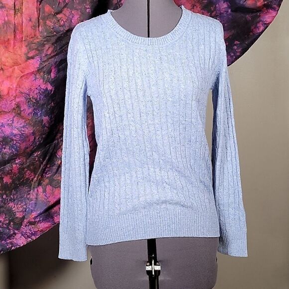 Karen Scott Crewneck Cable-Knit Sweater Sz S - Picture 3 of 11